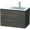 Duravit Waschtischunterbau L-CUBE 550x820x481mm, Becken rechts pine terra