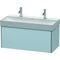 Duravit Waschtischunterbau XSQUARE 397x984x460mm lichtblau seidenmatt