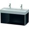 Duravit Waschtischunterbau XSQUARE 397x984x460mm schwarz hochglanz
