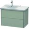 Duravit Waschtischunterbau XSQUARE Be links 565x810x473mm taupe seidenmatt
