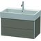 Duravit Waschtischunterbau XSQUARE 397x784x460mm flannel grey seidenmatt