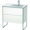 Duravit Waschtischunterbau XSQUARE 832x810x478mm, Becken rechts weiß matt