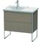Duravit Waschtischunterbau XSQUARE Becken links 805x810x473mm leinen