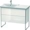 Duravit Waschtischunterbau XSQUARE Be links 805x1010x473mm weiß hochglanz