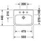 Duravit Waschtisch DURASTYLE MED o ÜL m HLB 550x440mm 1 Hahnloch weiß WG