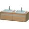 Duravit Waschtischunterbau KETHO 550x1400x426mm europäische eiche