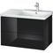 Duravit Waschtischunterbau L-CUBE 820x481x555mm schwarz hochglanz