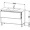Duravit Waschtischunterbau L-CUBE 1220x481x709mm weiß hochglanz