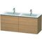 Duravit Waschtischunterbau L-CUBE 1290x481x550mm europäische eiche