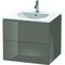 Duravit Waschtischunterbau L-CUBE 514x620x550mm flannel grey hochglanz