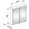 Keuco Spiegelschrank ROYAL REFLEX.2 650x700x150mm sil-gebz-elo A++