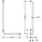 Hewi Winkelgriff SERIE 801 waager. 500mm, senkr. 1000mm felsgrau
