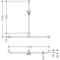 Hewi Duschhandlauf SERIE 801 se 1100mm waagerecht 1184mm tiefschwarz