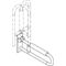 Hewi Stützklappgriff SERIE 801 drehb m Polster d= 33mm 600mm apfelgrün