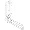 Hewi Stützklappgriff SERIE 801 drehb m Polster d= 33mm 750mm rubinrot