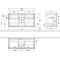 V&B Waschtischunterschrank FINION 1200x603x501mm Abdpl Glas bl ma glos. w