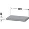 Duravit Sitzkissen HAPPY D.2 PLUS f Metallkon m seitlichen Anbau 600x380mm