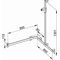 Keuco Duschhandlauf AXESS rechts silber-eloxiert 840/840/1300mm
