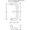 Stoßgriff 550.33BGKLT PA Farb-Nr.90m A.300mm L.333mm B.145mm HEWI