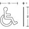 Symbol Barrierefrei 801.91B030 PA Farb-Nr.98 B.135mm H.150mm S.3mm HEWI