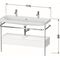 Duravit Waschtischset HAPPY D.2 PLUS 1175x490mm ein Hahnloch weiß hochglanz