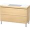 Duravit Waschtischset L-CUBE 1200x480mm 2 Au o HL we hgl ES Ah mitte