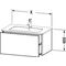 Duravit Waschtischunterbau XSQUARE 610x400x478mm 1 Ausz. we ma ES Ah mitte