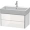 Duravit Waschtischunterbau XSQUARE 784x397x460mm 2 Schubk we hgl ES Ah Mi.