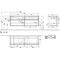 V&B Waschtischunterschrank COLLARO 160x54,8x50cm WT li m LED-B. bl ma lacq.
