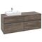 V&B Waschtischunterschrank COLLARO 140x54,8x50cm Waschtisch li Stone Oak