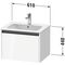 Duravit Waschtischunterbau Ketho.2 610x440x480mm weiß supermatt