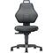 Arbeitsdrehstuhl Rl.Kunstleder schwarz Grifffarbe blau 450-600mm PROMAT