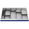 Schubladenunterteilungsmaterial Front-H.200mm 4 Längs-/8 Querteiler