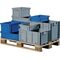 Transportbehälter L400xB300xH120mm grau PP Muschelgr.Seitenwände geschl.PROMAT