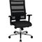 Bürodrehstuhl m.Punktsynchrontechnik schwarz/schwarz 450-550mm Trgf.110kg