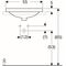 Geberit Einbauwaschtisch VariForm ov 550x450mm m HLB mit Überlauf weiß KT