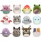 Squishmallows 19 cm sort. (roll.)