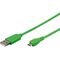 USB Datenkabel (USB-A - micro USB B) 100cm grün