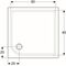 Geberit Duschwanne TALA 900x900x72mm weiß