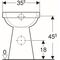 Geberit St.WC flach RENOVA COMFORT erhöht, Abgang horizontal weiß KT