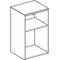 Geberit Seitenschrank Square SMYLE 360x600x299mm offen La sa-gr hochglanz