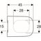 Geberit WC-Sitz SMYLE Square Sandwichform mit Absenkautomatik weiß