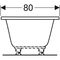 Geberit Rechteckbadewanne RENOVA Duo 1800x800mm weiß
