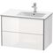 Duravit Waschtischunterbau XSQUARE 560x810x478mm Be rechts taupe supermatt