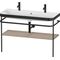 Duravit Waschtischset HAPPY D.2 PLUS 1175x490mm ein Hahnloch taupe supermatt