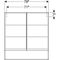 Geberit Spiegelschrank RENOVA PLAN 2 Türen, 788x850mm lava lackiert matt