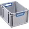 Transportstapelbehälter L400xB300xH220mm grau PP offener Griff blau