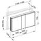 Keuco Spiegelschrank ROYAL MATCH Einb 1200x700x149mm si-gb-elo