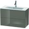 Duravit WTU Compact L-CUBE 550x820x391mm flannel grey hochglanz