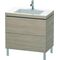 Duravit Waschtischunterbau L-CUBE m WT Vero Air 698x800x480mm 1 HL pi silv